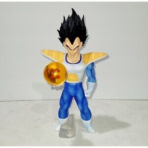 NWT Dragon Ball Z Vegeta Holding Dragon Ball Figure Statue 11 Inch PVC SEALED